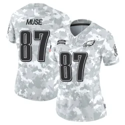 Women's Nick Muse Philadelphia Eagles No.87 Limited 2024 Salute to Service Jersey - Arctic Camo
