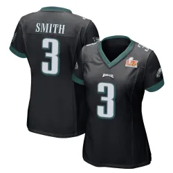 Women's Nolan Smith Jr. Philadelphia Eagles No.3 Game Alternate Super Bowl LIX Jersey - Black