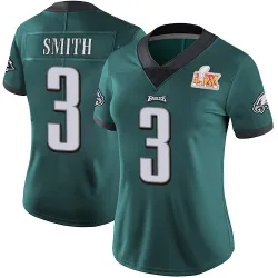 Women's Nolan Smith Jr. Philadelphia Eagles No.3 Limited Midnight Team Color Vapor Untouchable Super Bowl LIX Jersey - Green