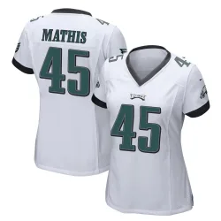 Women's Ochaun Mathis Philadelphia Eagles No.45 Game Jersey - White
