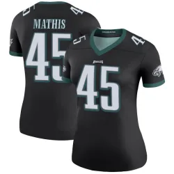 Women's Ochaun Mathis Philadelphia Eagles No.45 Legend Color Rush Jersey - Black