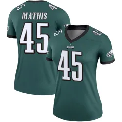 Women's Ochaun Mathis Philadelphia Eagles No.45 Legend Jersey - Green