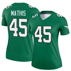 Women's Ochaun Mathis Philadelphia Eagles No.45 Legend Kelly Alternate Jersey - Green
