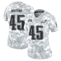 Women's Ochaun Mathis Philadelphia Eagles No.45 Limited 2024 Salute to Service Jersey - Arctic Camo