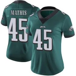 Women's Ochaun Mathis Philadelphia Eagles No.45 Limited Midnight Team Color Vapor Untouchable Jersey - Green