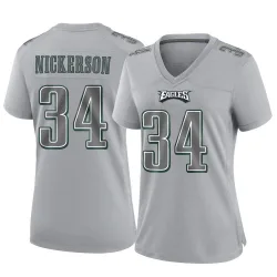 Women's Parry Nickerson Philadelphia Eagles No.34 Game Atmosphere Fashion Jersey - Gray