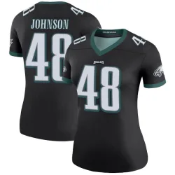 Women's Patrick Johnson Philadelphia Eagles No.48 Legend Color Rush Jersey - Black