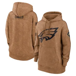 Women's Philadelphia Eagles No. 2023 Salute to Service Pullover Hoodie - Brown