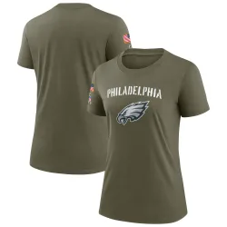 Women's Philadelphia Eagles No. Legend 2022 Salute To Service T-Shirt - Olive