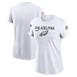 Women's Philadelphia Eagles No. Legend 2024 Salute To Service Performance T-Shirt - White