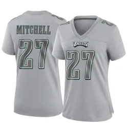 Women's Quinyon Mitchell Philadelphia Eagles No.27 Game Atmosphere Fashion Jersey - Gray