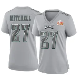 Women's Quinyon Mitchell Philadelphia Eagles No.27 Game Atmosphere Fashion Super Bowl LIX Jersey - Gray