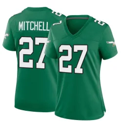 Women's Quinyon Mitchell Philadelphia Eagles No.27 Game Kelly Alternate Jersey - Green