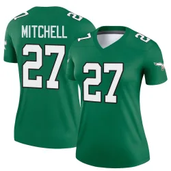 Women's Quinyon Mitchell Philadelphia Eagles No.27 Legend Kelly Alternate Jersey - Green