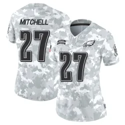 Women's Quinyon Mitchell Philadelphia Eagles No.27 Limited 2024 Salute to Service Jersey - Arctic Camo