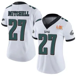Women's Quinyon Mitchell Philadelphia Eagles No.27 Limited Vapor Untouchable Super Bowl LIX Jersey - White