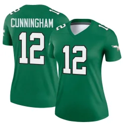 Women's Randall Cunningham Philadelphia Eagles No.12 Legend Kelly Alternate Jersey - Green