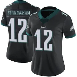 Women's Randall Cunningham Philadelphia Eagles No.12 Limited Alternate Vapor Untouchable Jersey - Black