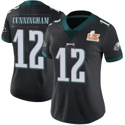 Women's Randall Cunningham Philadelphia Eagles No.12 Limited Alternate Vapor Untouchable Super Bowl LIX Jersey - Black