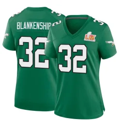 Women's Reed Blankenship Philadelphia Eagles No.32 Game Kelly Alternate Super Bowl LIX Jersey - Green