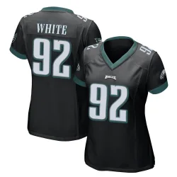 Women's Reggie White Philadelphia Eagles No.92 Game Alternate Jersey - Black