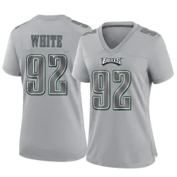Women's Reggie White Philadelphia Eagles No.92 Game Atmosphere Fashion Jersey - Gray
