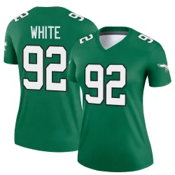 Women's Reggie White Philadelphia Eagles No.92 Legend Kelly Alternate Jersey - Green