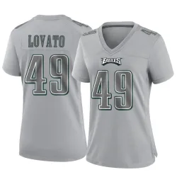 Women's Rick Lovato Philadelphia Eagles No.49 Game Atmosphere Fashion Jersey - Gray
