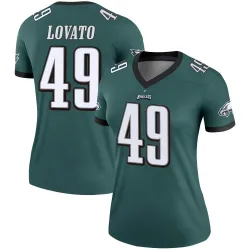 Women's Rick Lovato Philadelphia Eagles No.49 Legend Jersey - Green