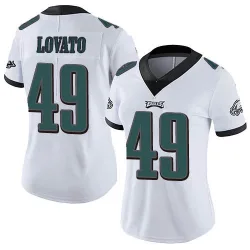 Women's Rick Lovato Philadelphia Eagles No.49 Limited Vapor Untouchable Jersey - White
