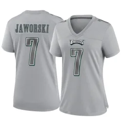 Women's Ron Jaworski Philadelphia Eagles No.7 Game Atmosphere Fashion Jersey - Gray