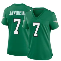 Women's Ron Jaworski Philadelphia Eagles No.7 Game Kelly Alternate Jersey - Green