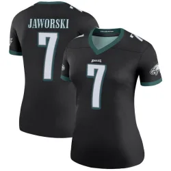 Women's Ron Jaworski Philadelphia Eagles No.7 Legend Color Rush Jersey - Black