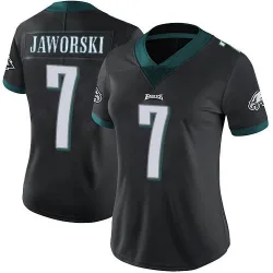 Women's Ron Jaworski Philadelphia Eagles No.7 Limited Alternate Vapor Untouchable Jersey - Black