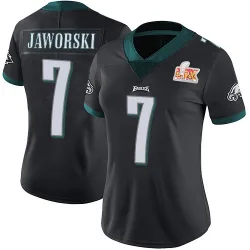 Women's Ron Jaworski Philadelphia Eagles No.7 Limited Alternate Vapor Untouchable Super Bowl LIX Jersey - Black
