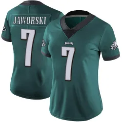 Women's Ron Jaworski Philadelphia Eagles No.7 Limited Midnight Team Color Vapor Untouchable Jersey - Green