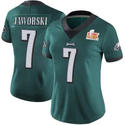 Women's Ron Jaworski Philadelphia Eagles No.7 Limited Midnight Team Color Vapor Untouchable Super Bowl LIX Jersey - Green