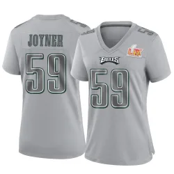 Women's Seth Joyner Philadelphia Eagles No.59 Game Atmosphere Fashion Super Bowl LIX Jersey - Gray