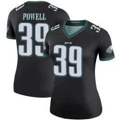 Women's ShunDerrick Powell Philadelphia Eagles No.39 Legend Color Rush Jersey - Black