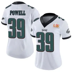 Women's ShunDerrick Powell Philadelphia Eagles No.39 Limited Vapor Untouchable Super Bowl LIX Jersey - White