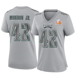 Women's Smael Mondon Jr. Philadelphia Eagles No.42 Game Atmosphere Fashion Super Bowl LIX Jersey - Gray