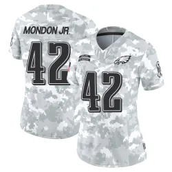 Women's Smael Mondon Jr. Philadelphia Eagles No.42 Limited 2024 Salute to Service Jersey - Arctic Camo