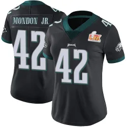 Women's Smael Mondon Jr. Philadelphia Eagles No.42 Limited Alternate Vapor Untouchable Super Bowl LIX Jersey - Black