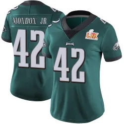 Women's Smael Mondon Jr. Philadelphia Eagles No.42 Limited Midnight Team Color Vapor Untouchable Super Bowl LIX Jersey - Green