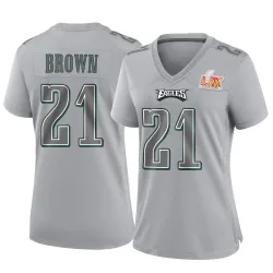 Women's Sydney Brown Philadelphia Eagles No.21 Game Atmosphere Fashion Super Bowl LIX Jersey - Gray