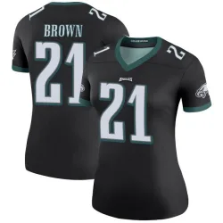 Women's Sydney Brown Philadelphia Eagles No.21 Legend Color Rush Jersey - Black