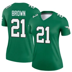 Women's Sydney Brown Philadelphia Eagles No.21 Legend Kelly Alternate Jersey - Green