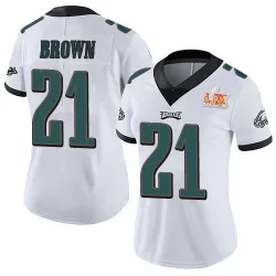 Women's Sydney Brown Philadelphia Eagles No.21 Limited Vapor Untouchable Super Bowl LIX Jersey - White