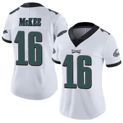 Women's Tanner McKee Philadelphia Eagles No.16 Limited Vapor Untouchable Jersey - White