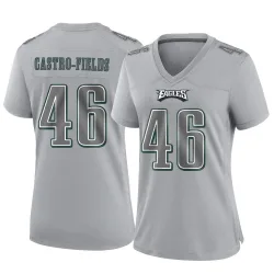 Women's Tariq Castro-Fields Philadelphia Eagles No.46 Game Atmosphere Fashion Jersey - Gray